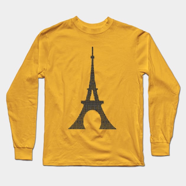 Eiffel Tower - Tiled Grid Design Long Sleeve T-Shirt by PatrioTEEism